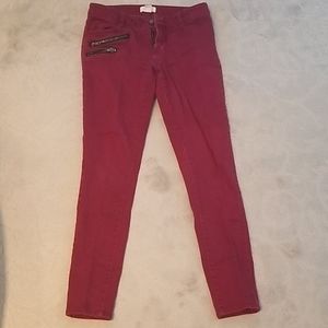 Maroon/burgundy skinny Jean's